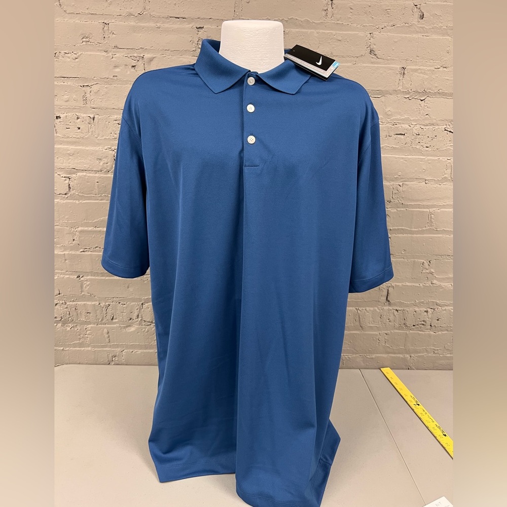 Nike Medium Blue XL Tall Dri Fit Polo Shirt NEW